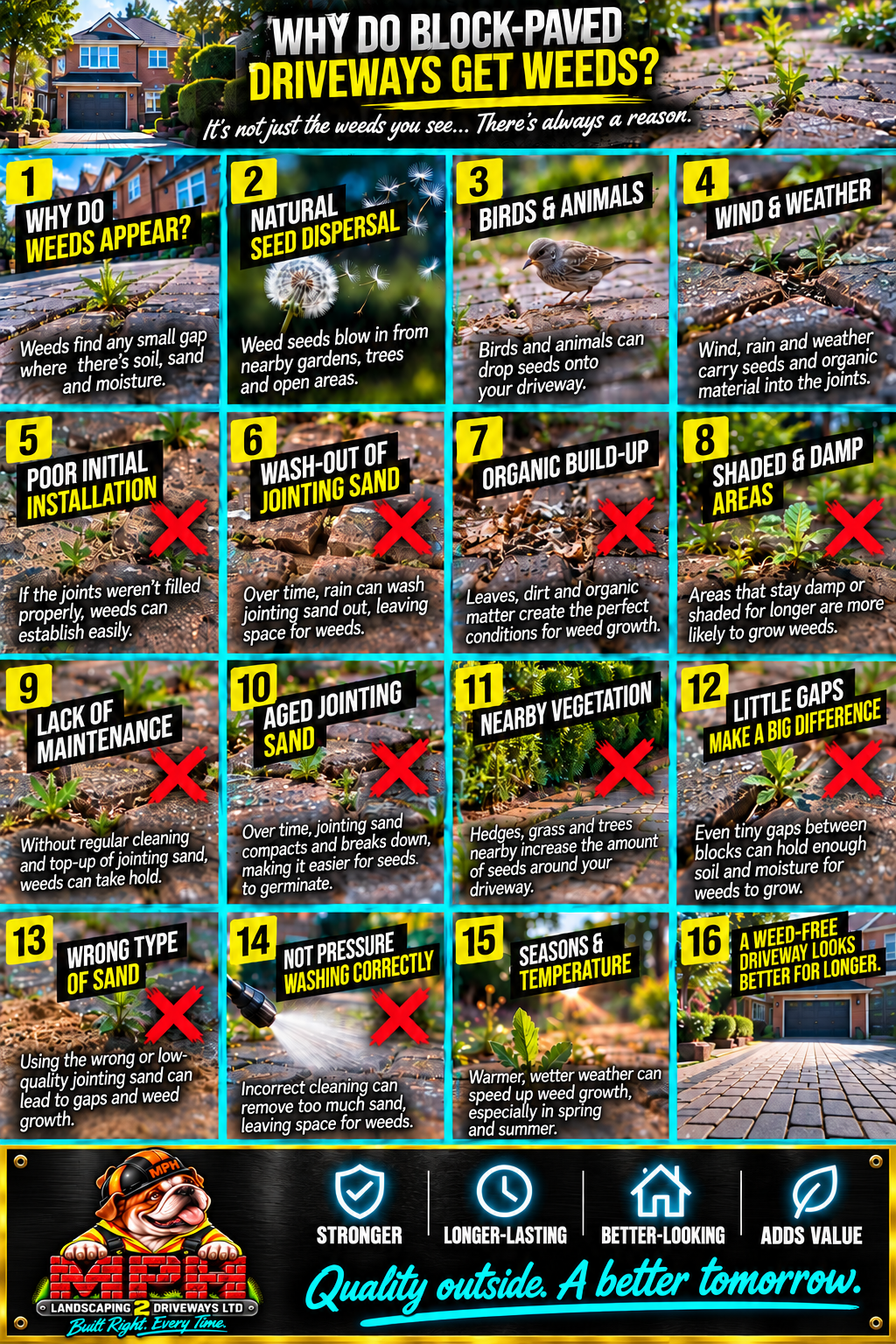 Why do block-paved driveways get weeds? — illustrated guide