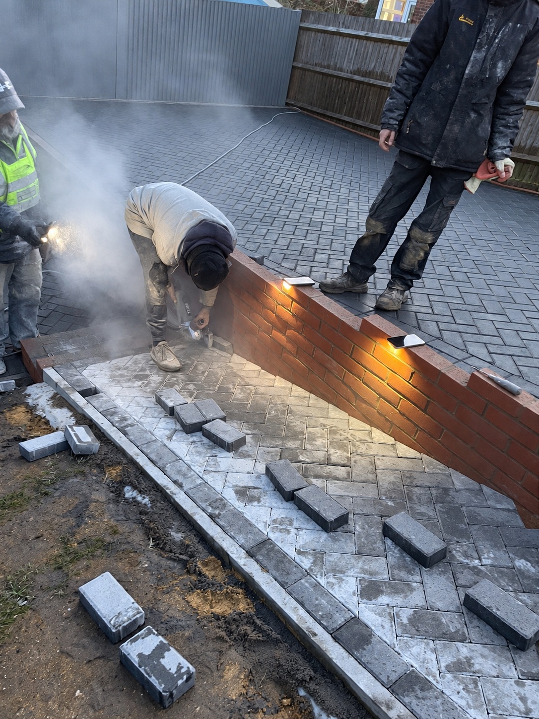 Block paving patios