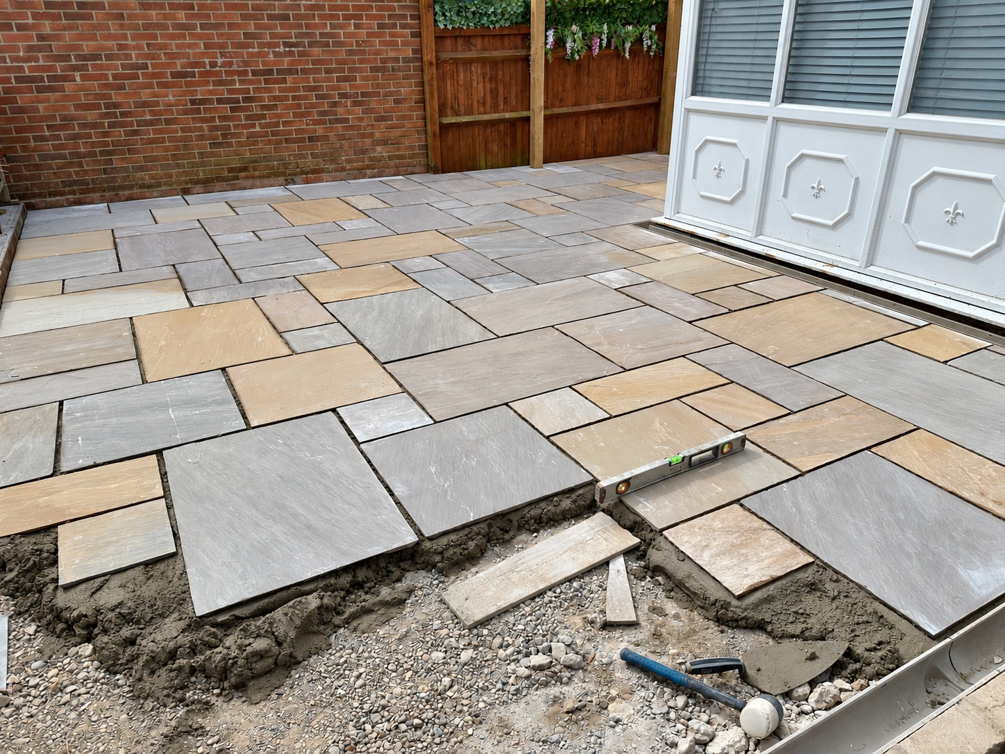 Natural stone paving